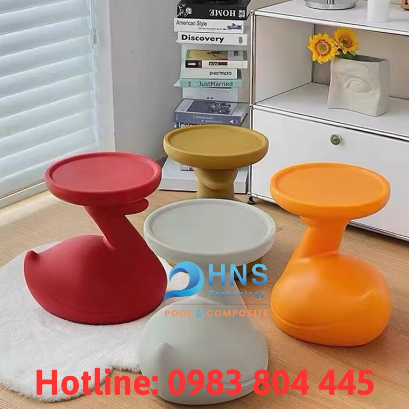 bàn cà phê nhỏ bằng nhựa frp hình thiên nga