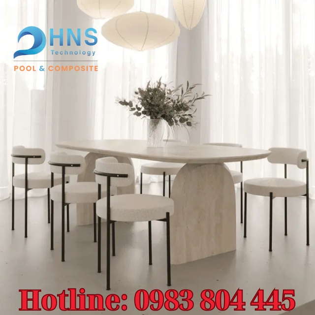 bàn ghế composite giả gỗ cho nhà hàng