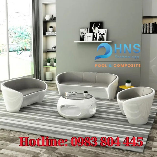 bàn ghế composite phòng khách