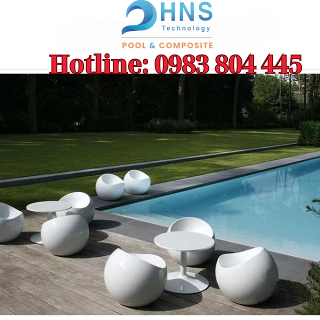 bàn ghế composite sân vườn