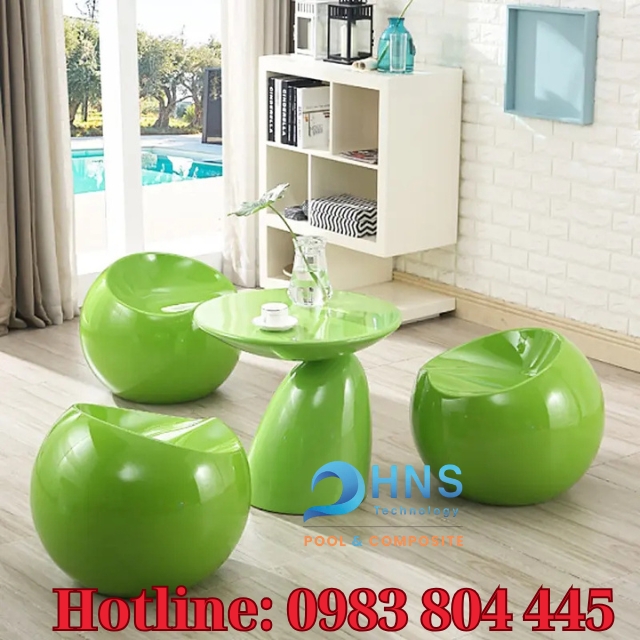 bàn ghế composite trang trí nội thất