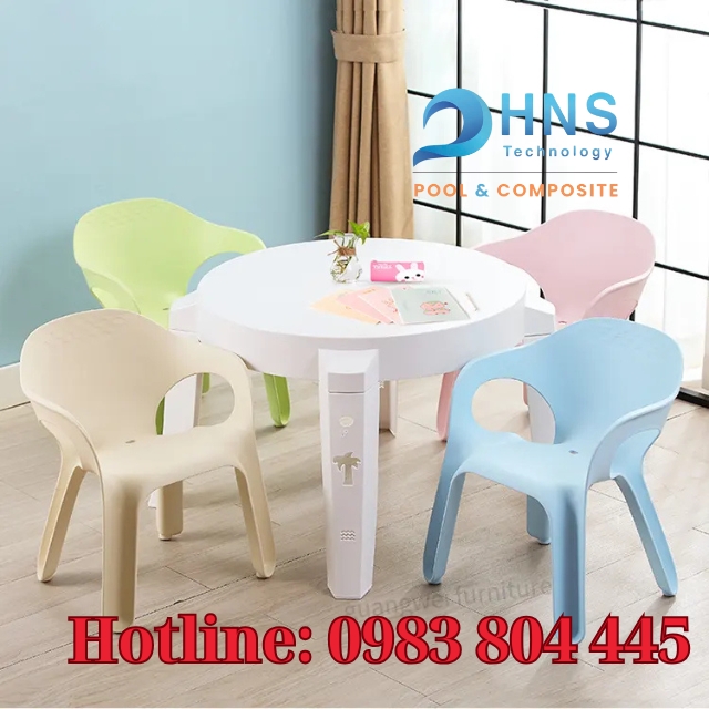 bàn ghế mầm non composite