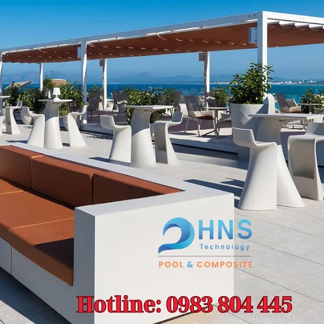 bàn ghế ngoài trời khu nghỉ dưỡng