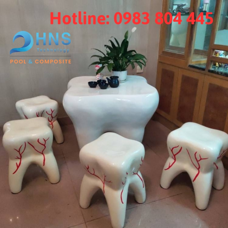 bàn ghế trang trí phòng khám nha khoa