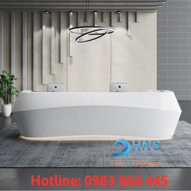 bàn lễ tân bằng composite