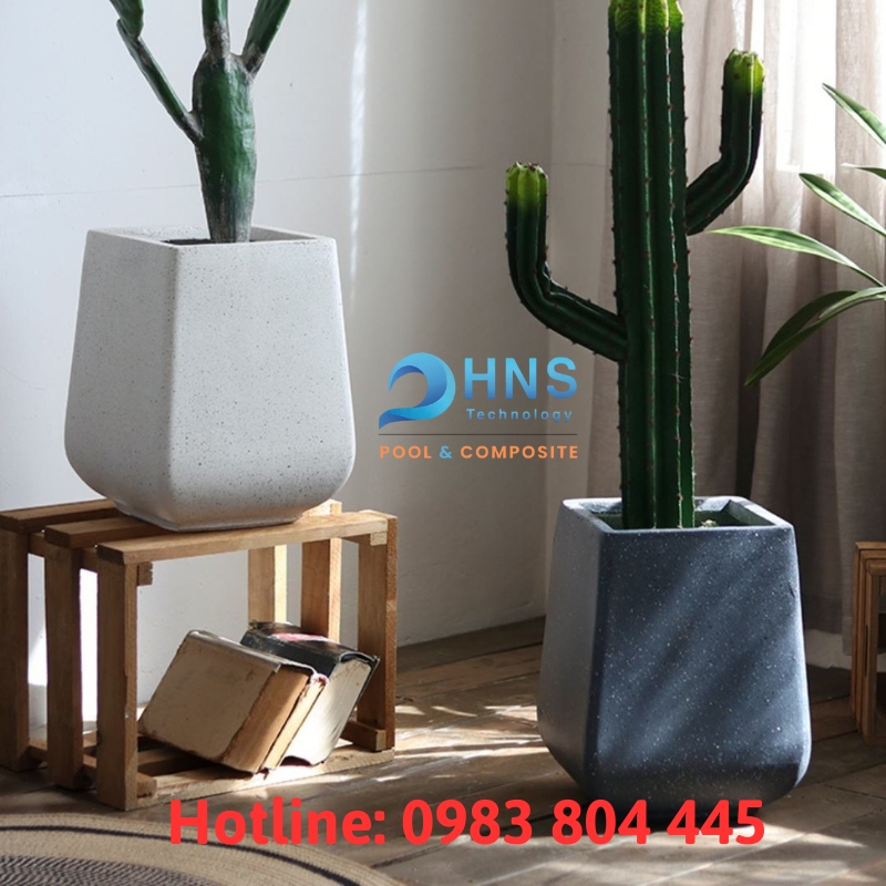 chậu cây bằng composite sợi thủy tinh