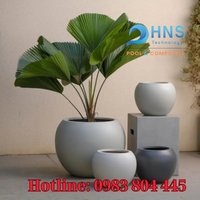 chậu cây cảnh composite