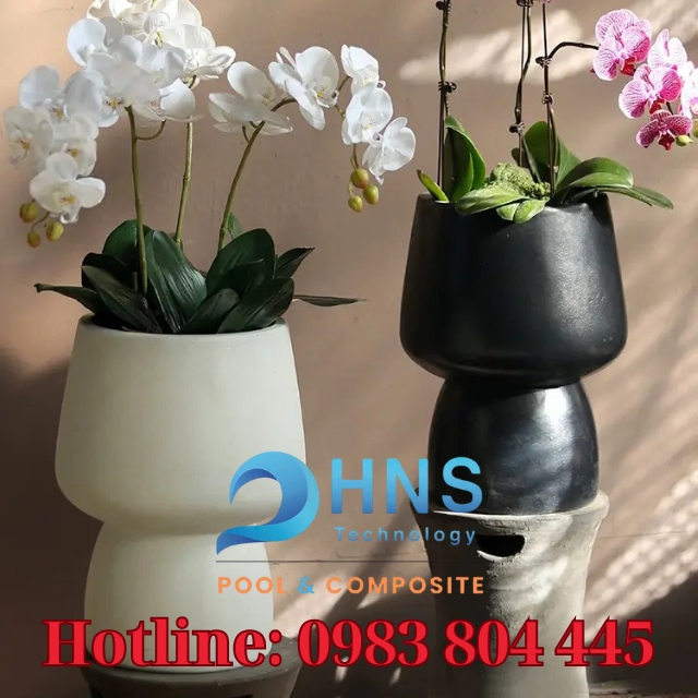 chậu cây composite ban công