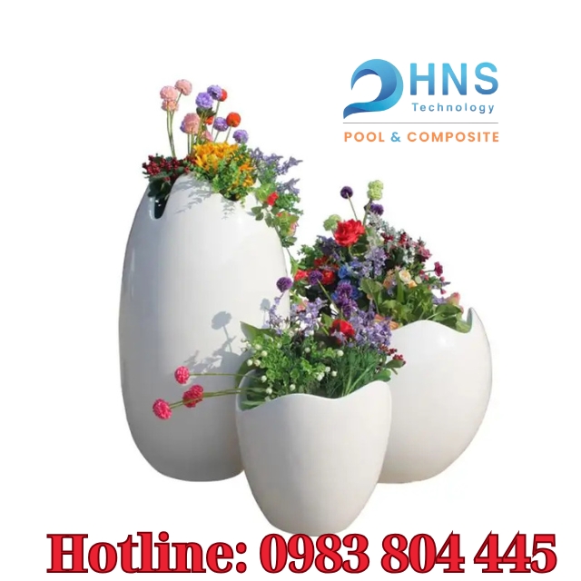 chậu cây composite cho không gian công cộng