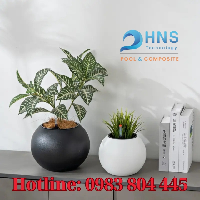 chậu cây composite cho không gian nhỏ