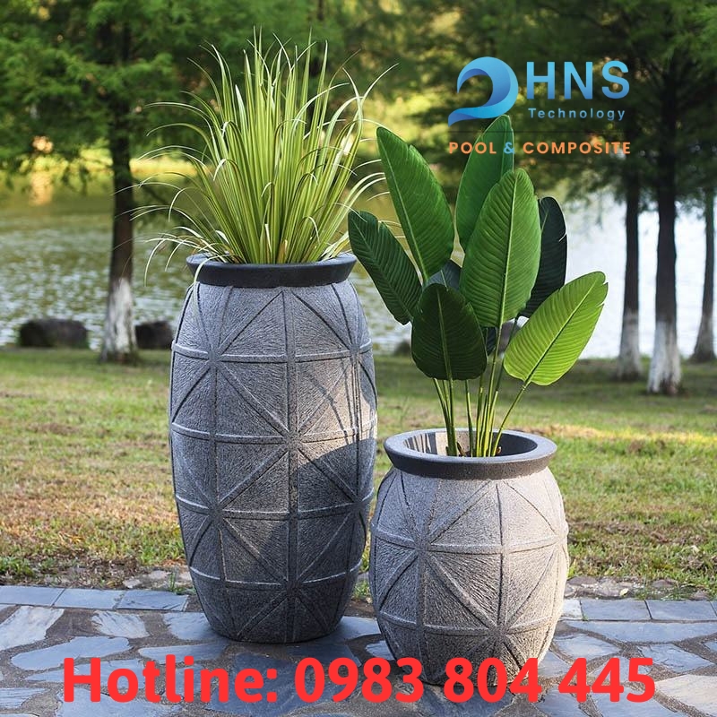 chậu cây composite frp ngoài trời