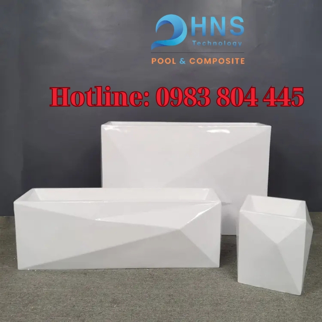 chậu cây composite hình chữ nhật