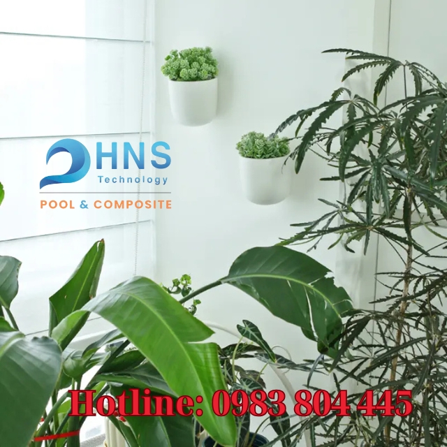 chậu cây composite nhỏ