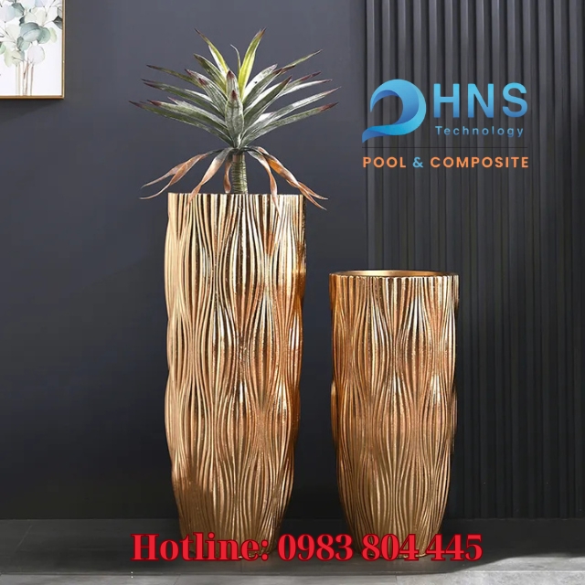 chậu cây composite trang trí nội thất