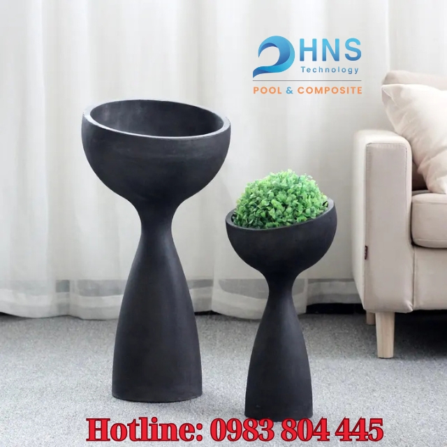 chậu cây composite trang trí nội thất