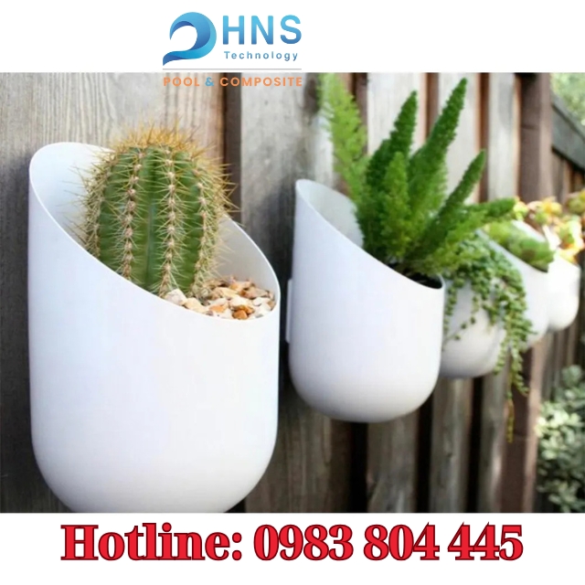 chậu cây composite treo tường