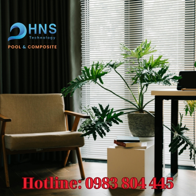chậu cây composite trong nha