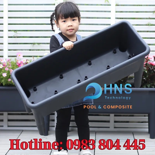 chậu cây composite trồng rau sạch