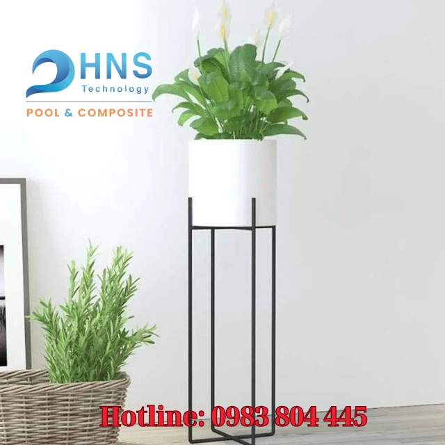 chậu composite cây cảnh hiện đại