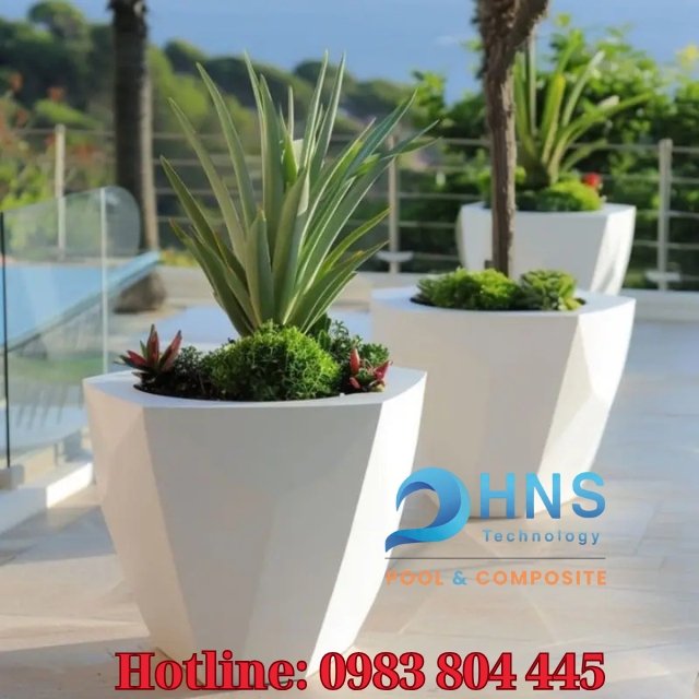 chậu composite trồng cây cảnh