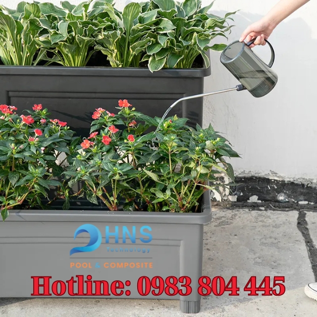 chậu composite trồng cây