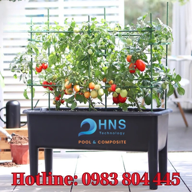 chậu composite trồng rau
