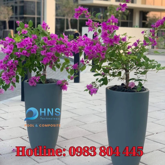 chậu hoa composite