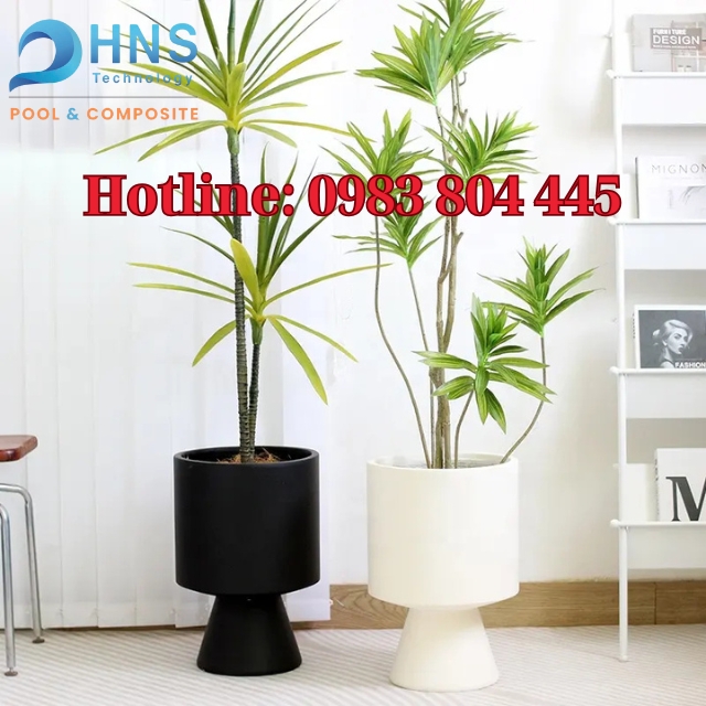 chậu hoa composite phong cách bắc âu