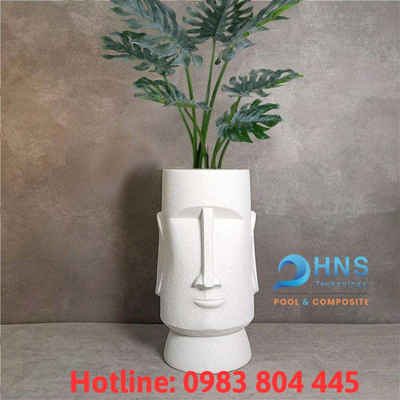 chậu hoa composite trừu tượng