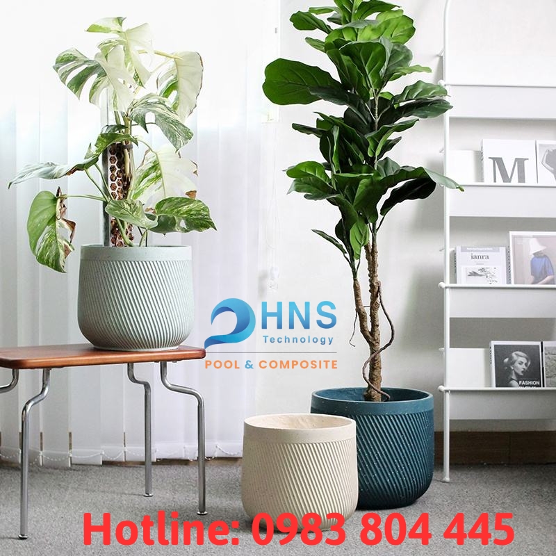 chậu trồng cây bằng composite