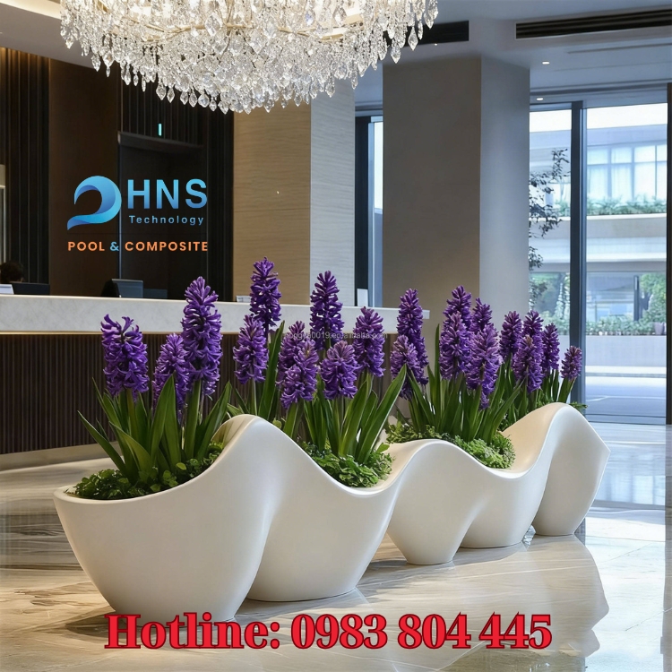 chậu trồng cây bằng composite