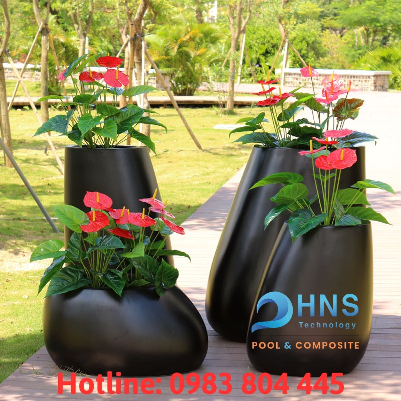 chậu trồng cây bằng composite