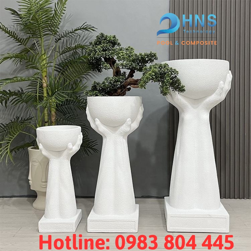 chậu trồng cây bằng nhựa composite