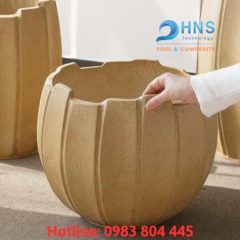 chậu trồng cây bằng nhựa composite bền đẹp