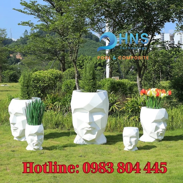 chậu trồng cây bằng nhựa composite