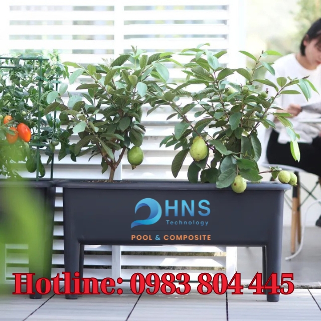 chậu trồng cây composite