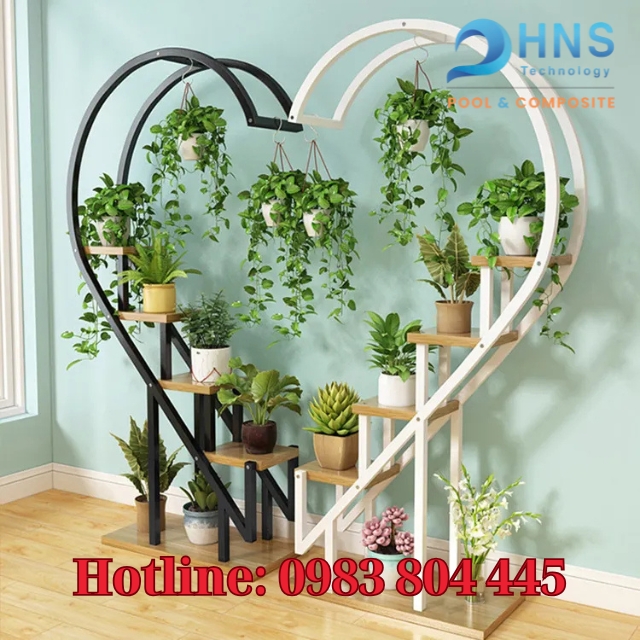 chậu trồng cây composite cho không gian nhỏ