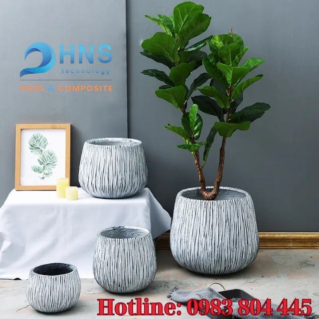 chậu trồng cây đẹp bằng nhựa composite