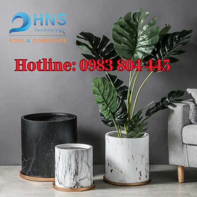 chậu trồng cây giả đá cao cấp