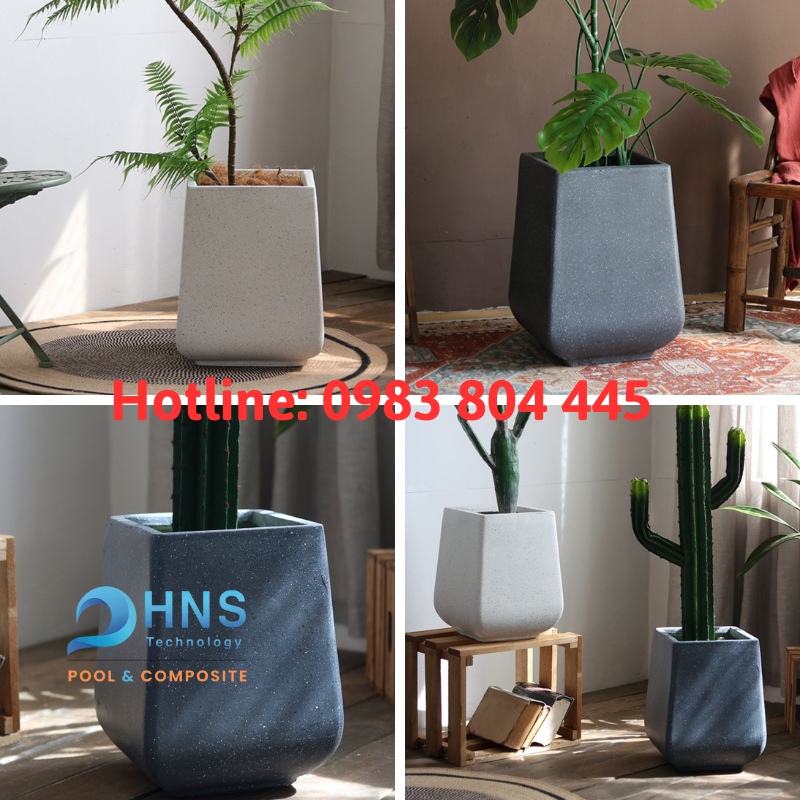 chậu trồng cây hình vuông