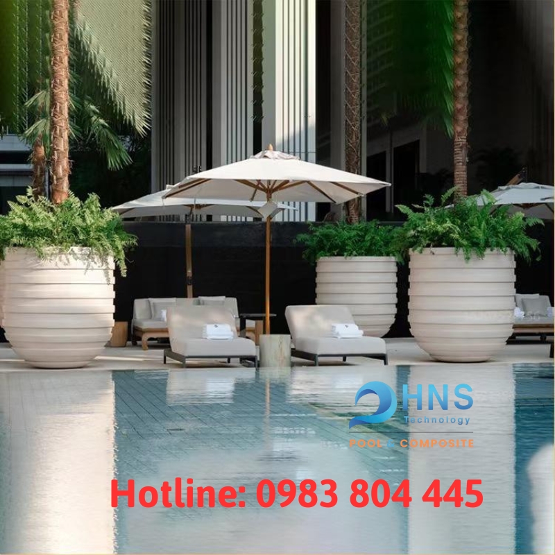 chậu trồng cây ngoài trời kích thước lớn