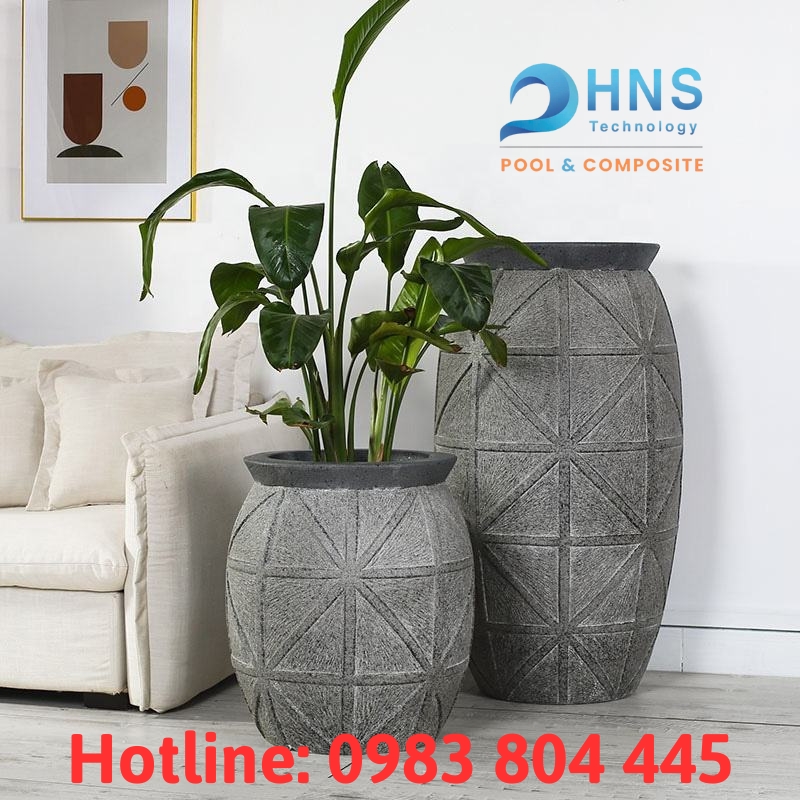 chậu trồng cây trong nhà bằng composite frp