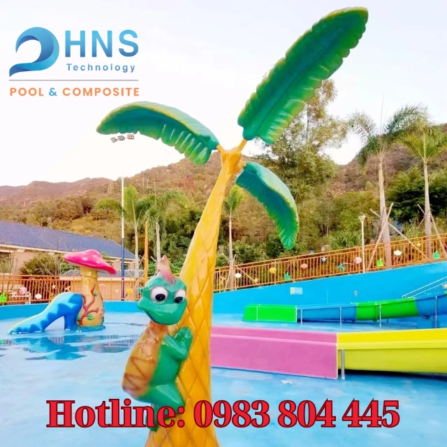 đài phun nước trang trí hồ bơi