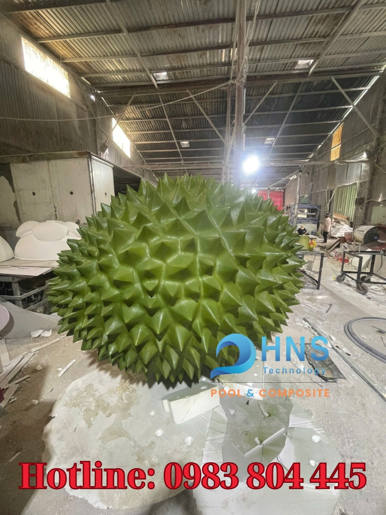điêu khắc tượng composite trái sầu riêng