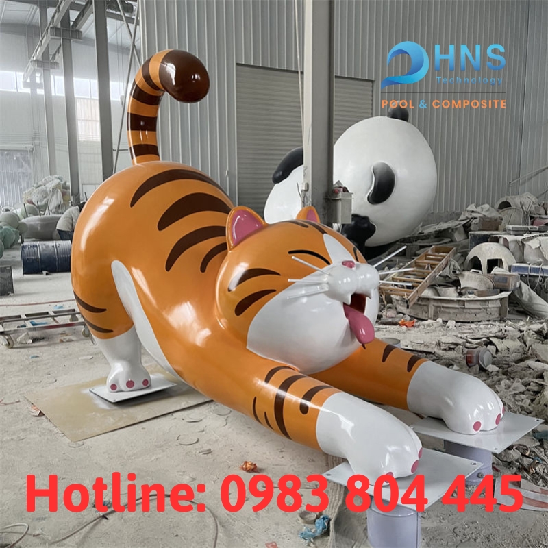 điêu khắc tượng động vật bằng sợi thủy tinh