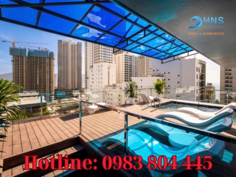 ghế composite trang trí hồ bơi