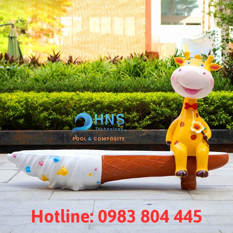 ghế composite trang trí trường học