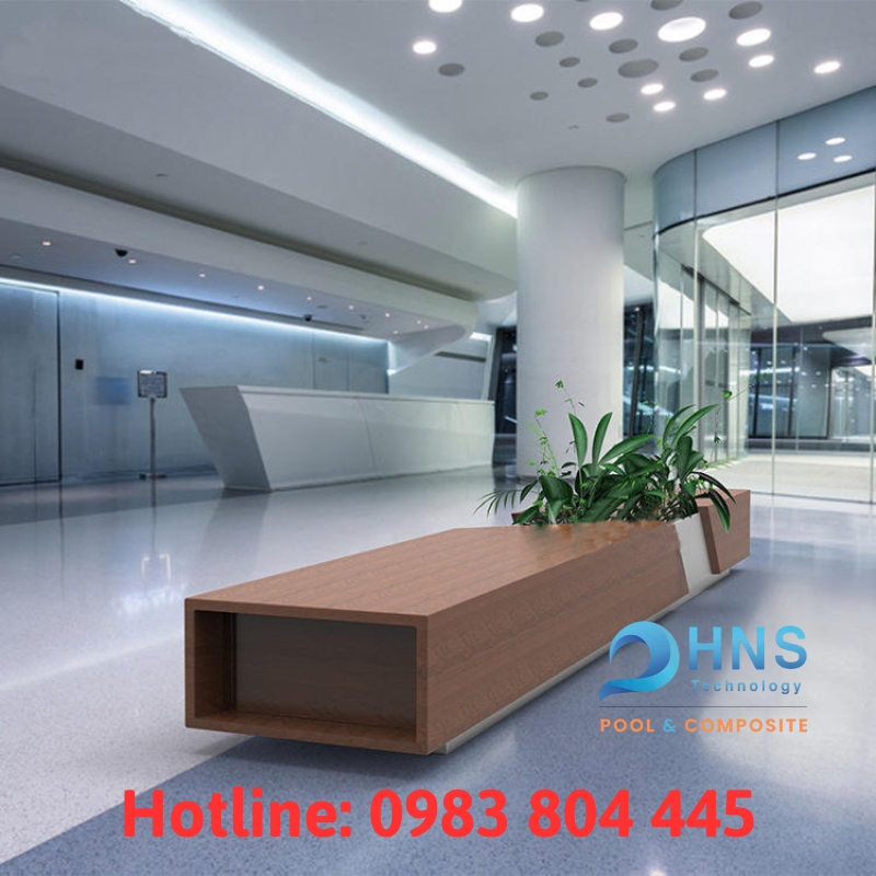 ghế dài composite giả gỗ