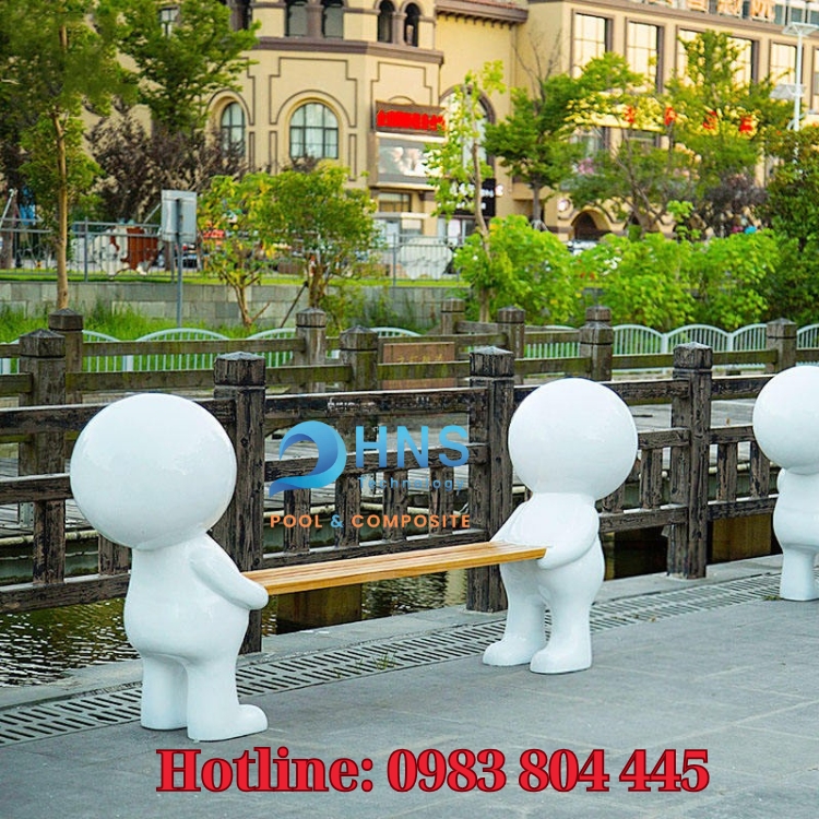 ghế ngồi công viên bằng nhựa composite