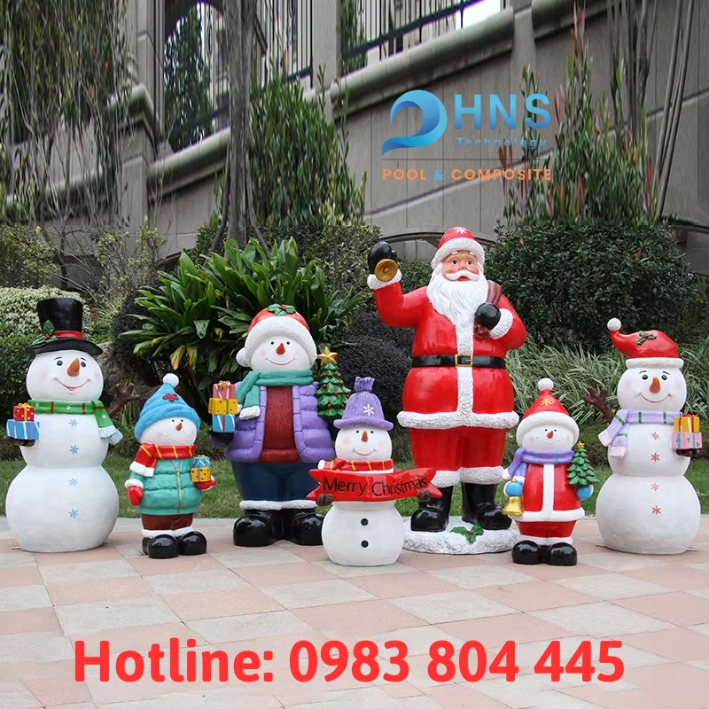 gia công mô hình nhựa composite trang trí giáng sinh theo yêu cầu